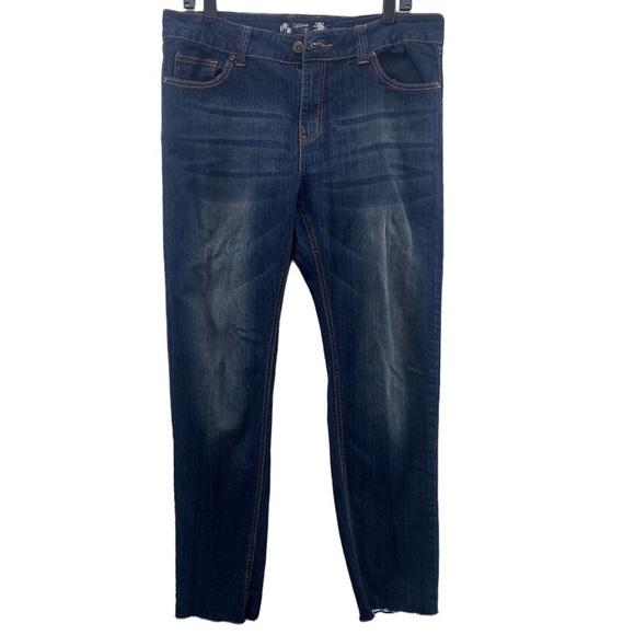 California Vintage Mom Jeans Distressed Raw Edge Women SZ 12 Casual Faded - Picture 2 of 16